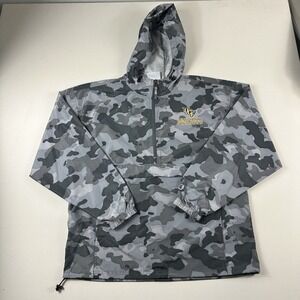 Champion‎ UCF Knights Anorak Hoodie Sweatshirt Men Large Long Sleeve Gray Camo